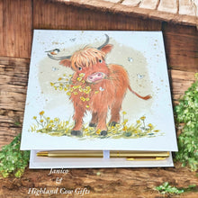 Load image into Gallery viewer, PAPER SHED MEMO BLOCK HIGHLAND COW