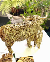 Load image into Gallery viewer, Large BRONZE HIGHLAND COW & CALF