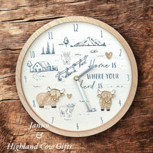 Load image into Gallery viewer, HIGHLAND COWS CLOCK