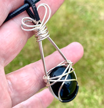 Load image into Gallery viewer, RAINBOW OBSIDIAN WIREWRAPPED PENDANT