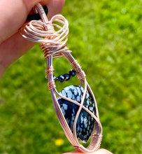 Load image into Gallery viewer, SNOWFLAKE OBSIDIAN PENDANT
