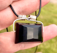 Load image into Gallery viewer, BLACK ONYX WIREWRAPPED PENDANT