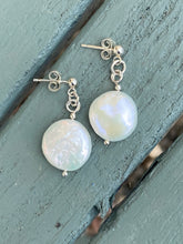 Load image into Gallery viewer, LARGE FRESHWATER CULTURED PEARL EARRINGS
