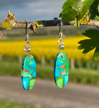 Load image into Gallery viewer, MOHAVE ICE GREEN (OVAL) EARRINGS