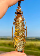 Load image into Gallery viewer, COPAL WIREWRAPPED PENDANT (drop)