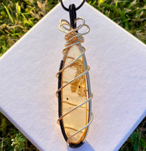 Load image into Gallery viewer, COPAL WIREWRAPPED PENDANT (longdrop)