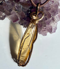 Load image into Gallery viewer, COPAL WIREWRAPPED PENDANT (pendulum drop)