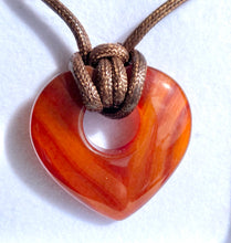 Load image into Gallery viewer, CARNELIAN HEART PENDANT