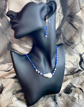 Load image into Gallery viewer, LAPIS & FRESHWATER PEARL SET