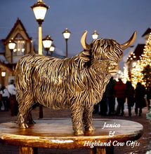 Load image into Gallery viewer, LARGE BRONZE HIGHLAND COW
