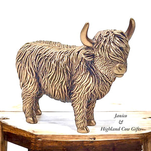 BRONZE HIGHLAND COW (small)