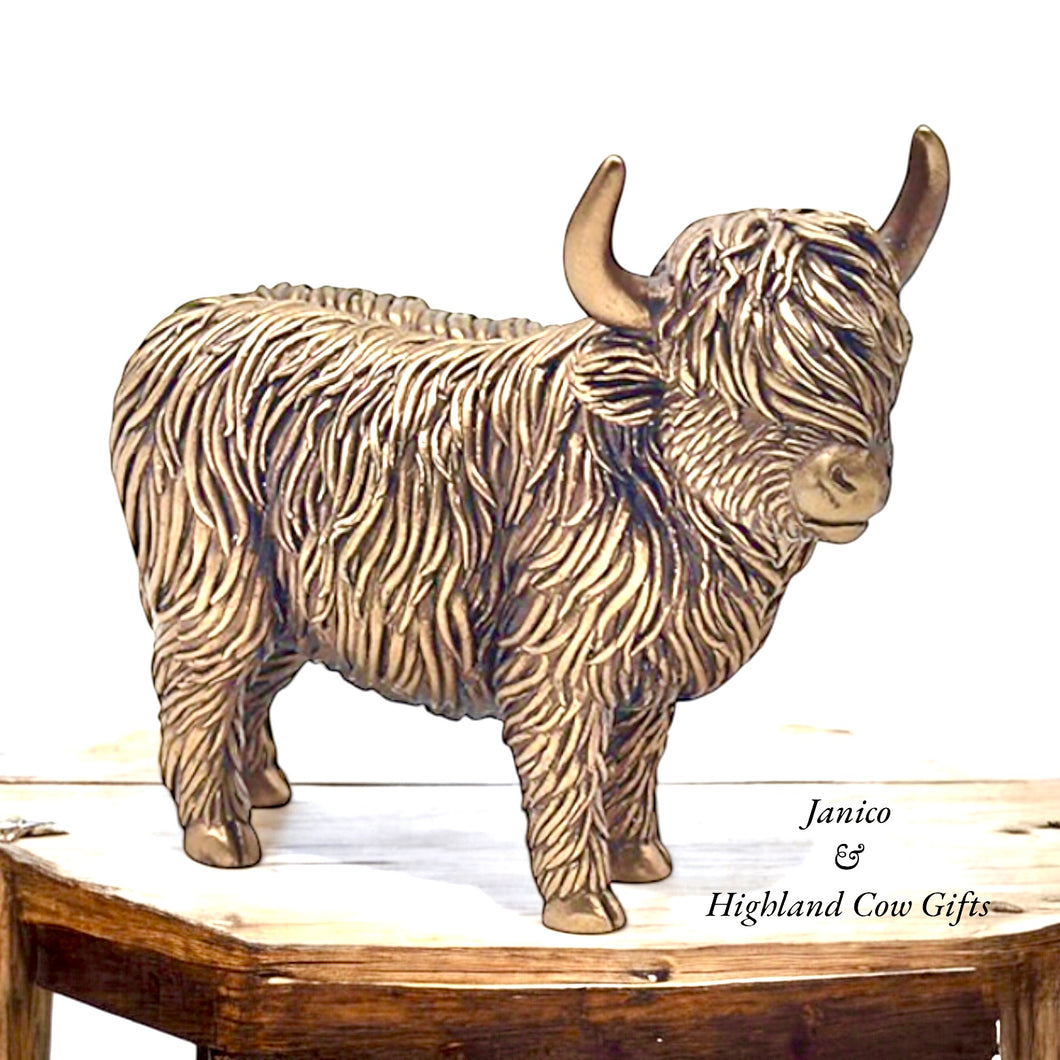 BRONZE HIGHLAND COW (small)