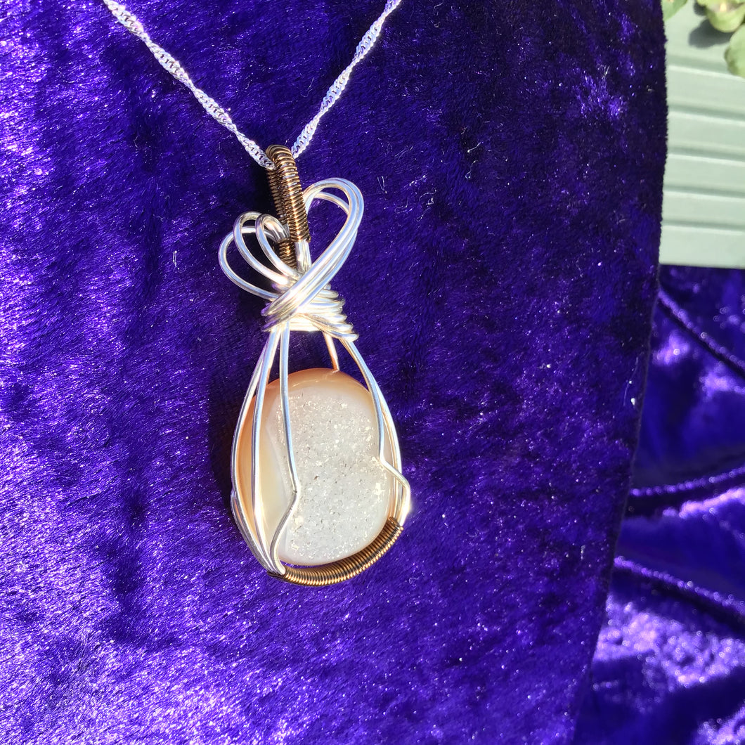 NATURAL GEODE DRUZY  AGATE