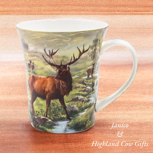 NEW HIGHLAND STAG FINE CHINA MUGS