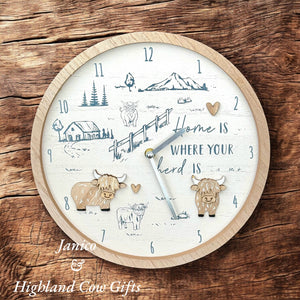 HIGHLAND COWS CLOCK