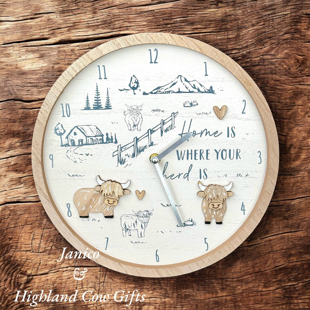 HIGHLAND COWS CLOCK