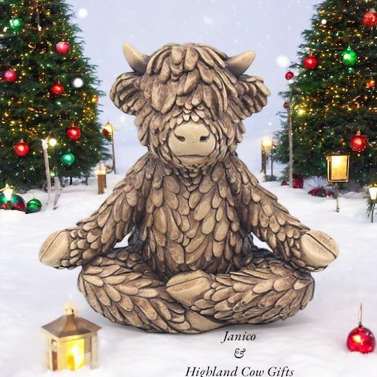 HAPPY HIGHLAND YOGA COW