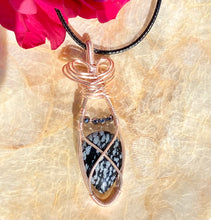 Load image into Gallery viewer, SNOWFLAKE OBSIDIAN PENDANT
