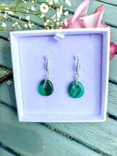 Load image into Gallery viewer, MALACHITE DROP EARRINGS

