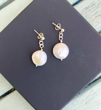 Load image into Gallery viewer, LARGE FRESHWATER CULTURED PEARL EARRINGS
