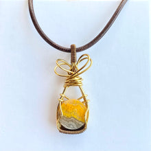 Load image into Gallery viewer, BUMBLEBEE JASPER Wirewrapped PENDANT
