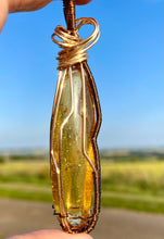 Load image into Gallery viewer, COPAL WIREWRAPPED  PENDANT (pendulum drop)
