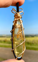 Load image into Gallery viewer, COPAL WIREWRAPPED  PENDANT (longdrop)
