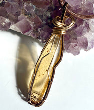 Load image into Gallery viewer, COPAL WIREWRAPPED  PENDANT (pendulum drop)
