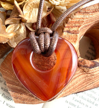 Load image into Gallery viewer, CARNELIAN HEART PENDANT
