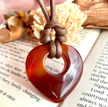 Load image into Gallery viewer, CARNELIAN HEART PENDANT
