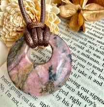 Load image into Gallery viewer, SOFT PINK RHODONITE PENDANT
