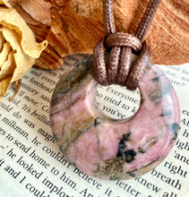 Load image into Gallery viewer, SOFT PINK RHODONITE PENDANT
