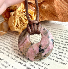 Load image into Gallery viewer, SOFT PINK RHODONITE PENDANT
