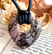 Load image into Gallery viewer, RHODONITE HEART PENDANT
