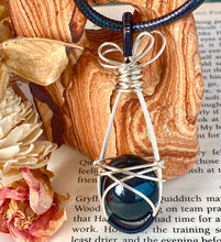 Load image into Gallery viewer, RAINBOW OBSIDIAN WIREWRAPPED PENDANT
