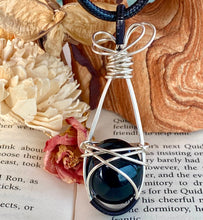 Load image into Gallery viewer, RAINBOW OBSIDIAN WIREWRAPPED PENDANT
