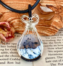 Load image into Gallery viewer, DENDRITIC ‘WIREWRAPPED’ AGATE PENDANT
