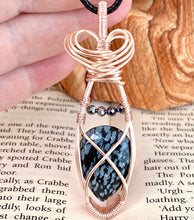 Load image into Gallery viewer, SNOWFLAKE OBSIDIAN PENDANT
