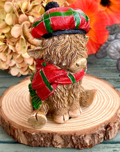 Load image into Gallery viewer, HAPPY HIGHLAND COW with TARTAN SCARF &amp; CAP
