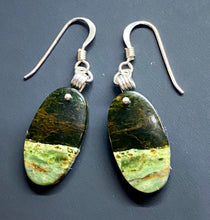 Load image into Gallery viewer, CHROME CHALCEDONY EARRINGS
