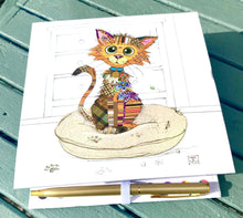 Load image into Gallery viewer, FELIX CAT BUG ART MEMO BLOCK &amp; PEN
