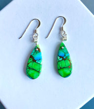 Load image into Gallery viewer, MOHAVE ICE BLUE EARRINGS (OVAL)
