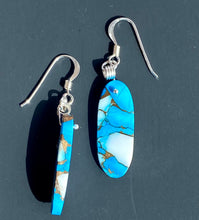 Load image into Gallery viewer, MOHAVE ICE BLUE EARRINGS (OVAL)
