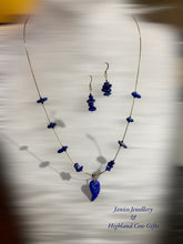 Load image into Gallery viewer, LAPIS LAZULI WING GEM NECKLACE &amp; EARRINGS
