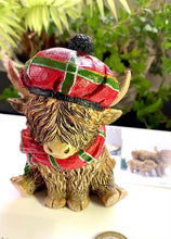Load and play video in Gallery viewer, HAPPY HIGHLAND COW with TARTAN SCARF &amp; CAP
