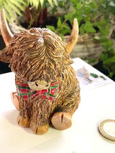 Load and play video in Gallery viewer, HAPPY HIGHLAND COW with TARTAN BOW
