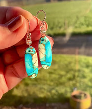 Load and play video in Gallery viewer, MOHAVE ICE BLUE OVAL EARRINGS
