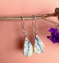 Load and play video in Gallery viewer, BLUE SCHEELITE (pear drop) EARRINGS
