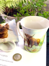Load and play video in Gallery viewer, HIGHLAND COW FINE CHINA MUGS
