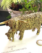 Load and play video in Gallery viewer, Large BRONZE HIGHLAND COW &amp; CALF
